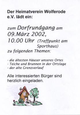 Plakat zum Ortsrundgang